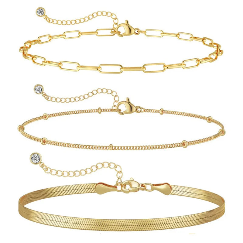 Luxama 3-Piece Gold Bracelet Set