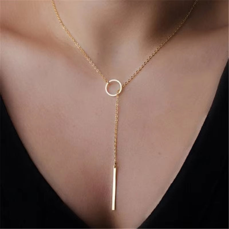 Luxama Round Charm Layered Necklace