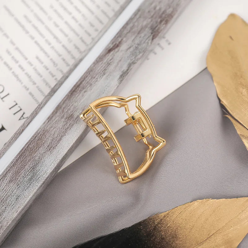 Luxama Geometric Metal Hair Claw Clip