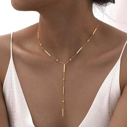 Luxama Gold Y-Lariat Necklace