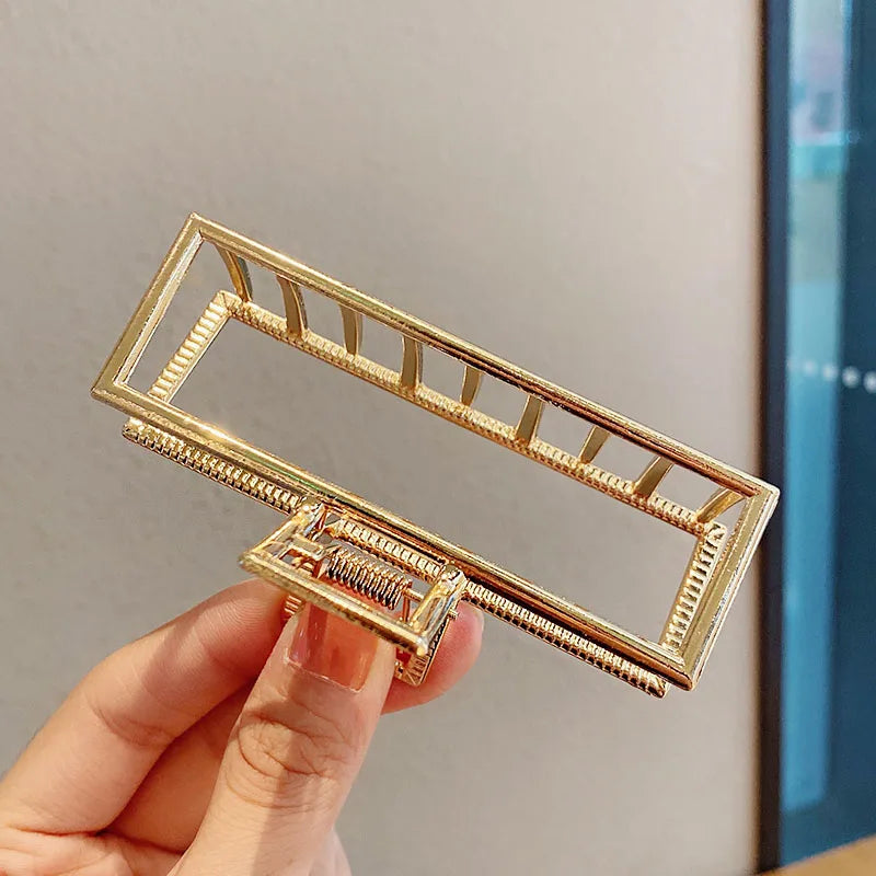 Luxama Geometric Metal Hair Claw Clip
