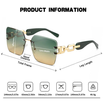 Luxama Rimless Gradient Sunglasses