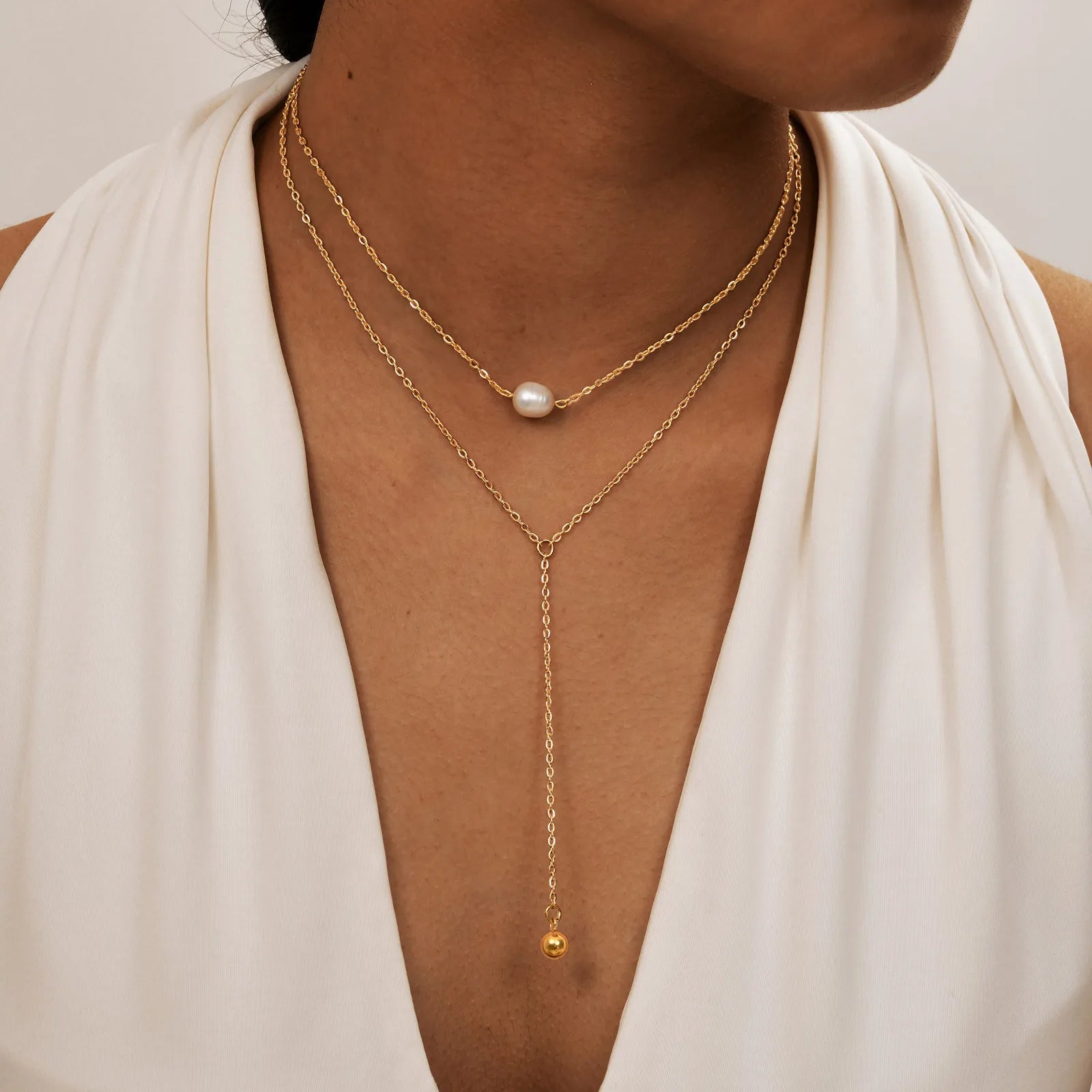Luxama Gold Y-Lariat Necklace
