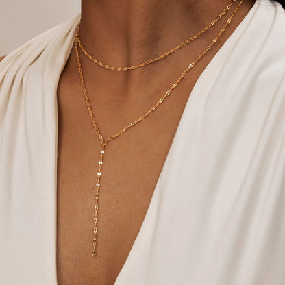 Luxama Gold Y-Lariat Necklace