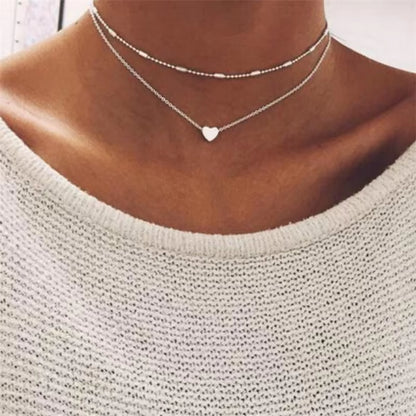 Luxama Round Charm Layered Necklace