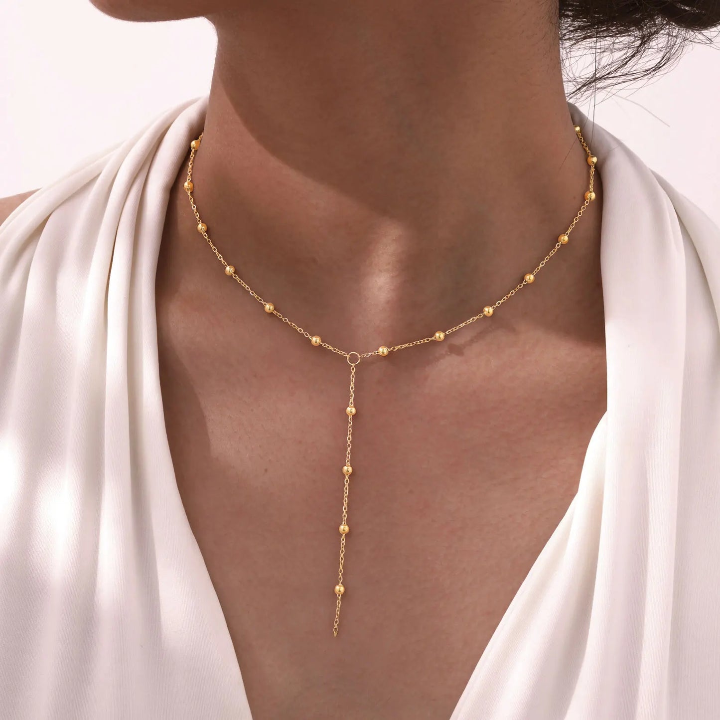 Luxama Gold Y-Lariat Necklace