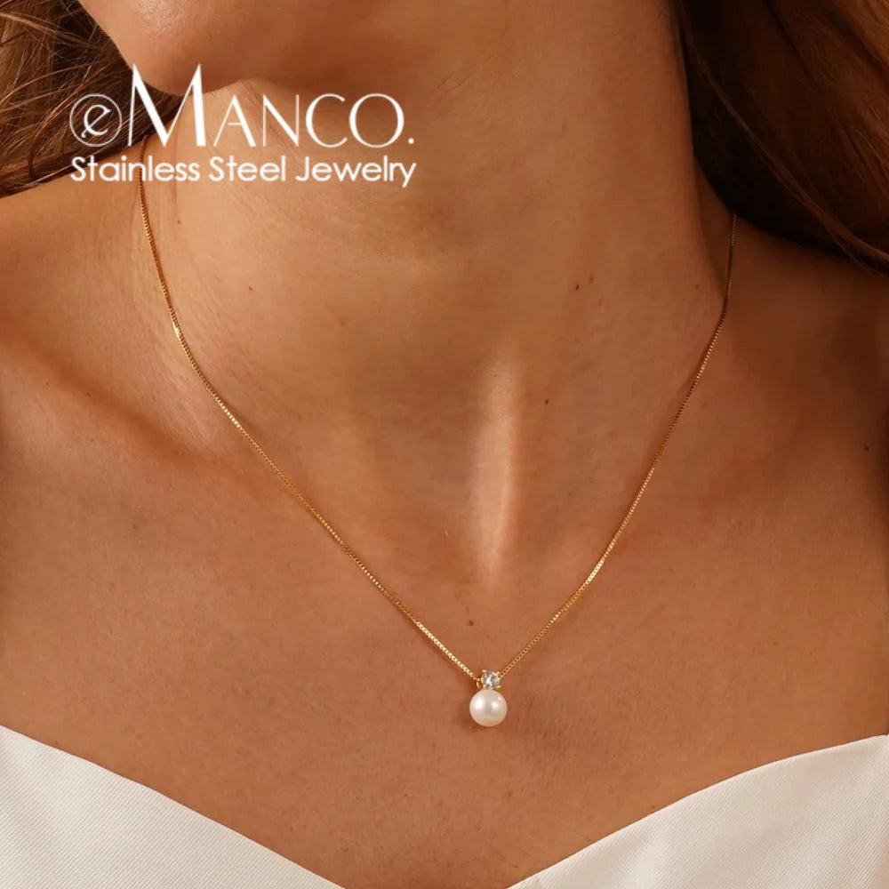 Luxama Pearl Drop Layered Necklace