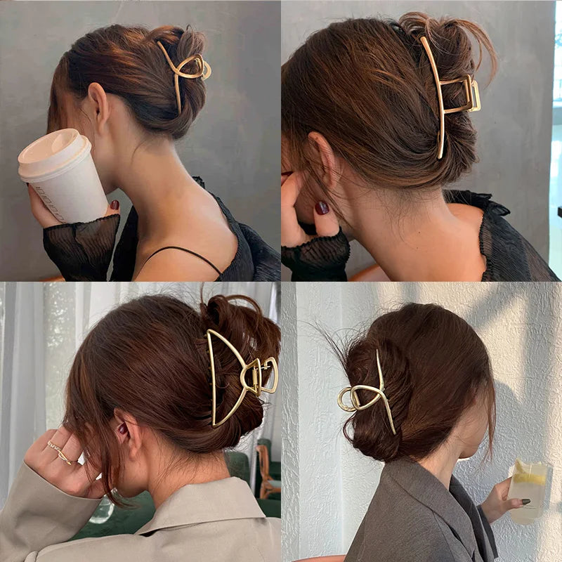 Luxama Geometric Metal Hair Claw Clip
