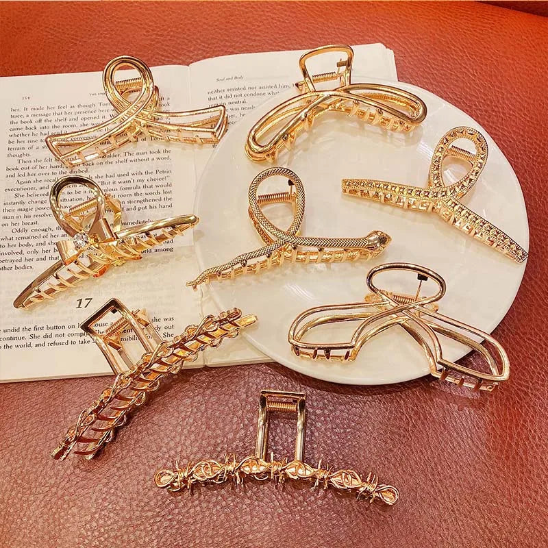 Luxama Geometric Metal Hair Claw Clip