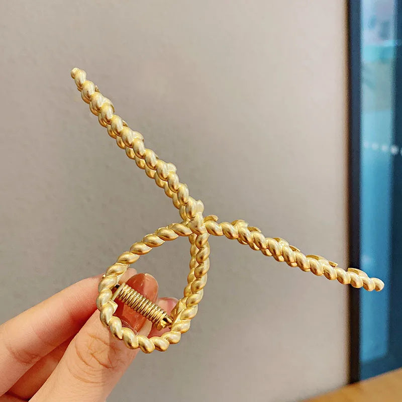 Luxama Geometric Metal Hair Claw Clip