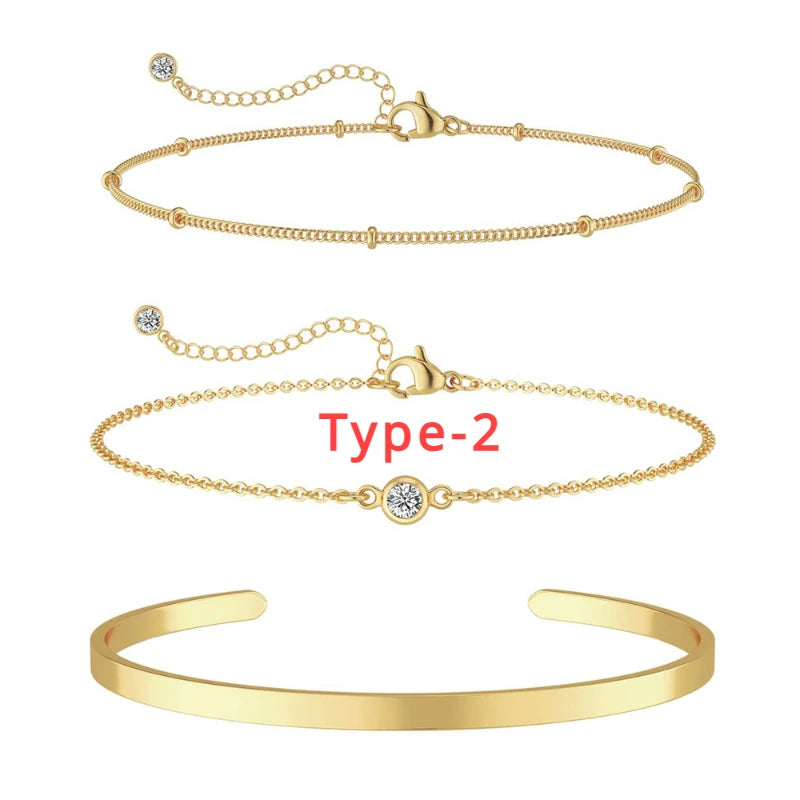 Luxama 3-Piece Gold Bracelet Set