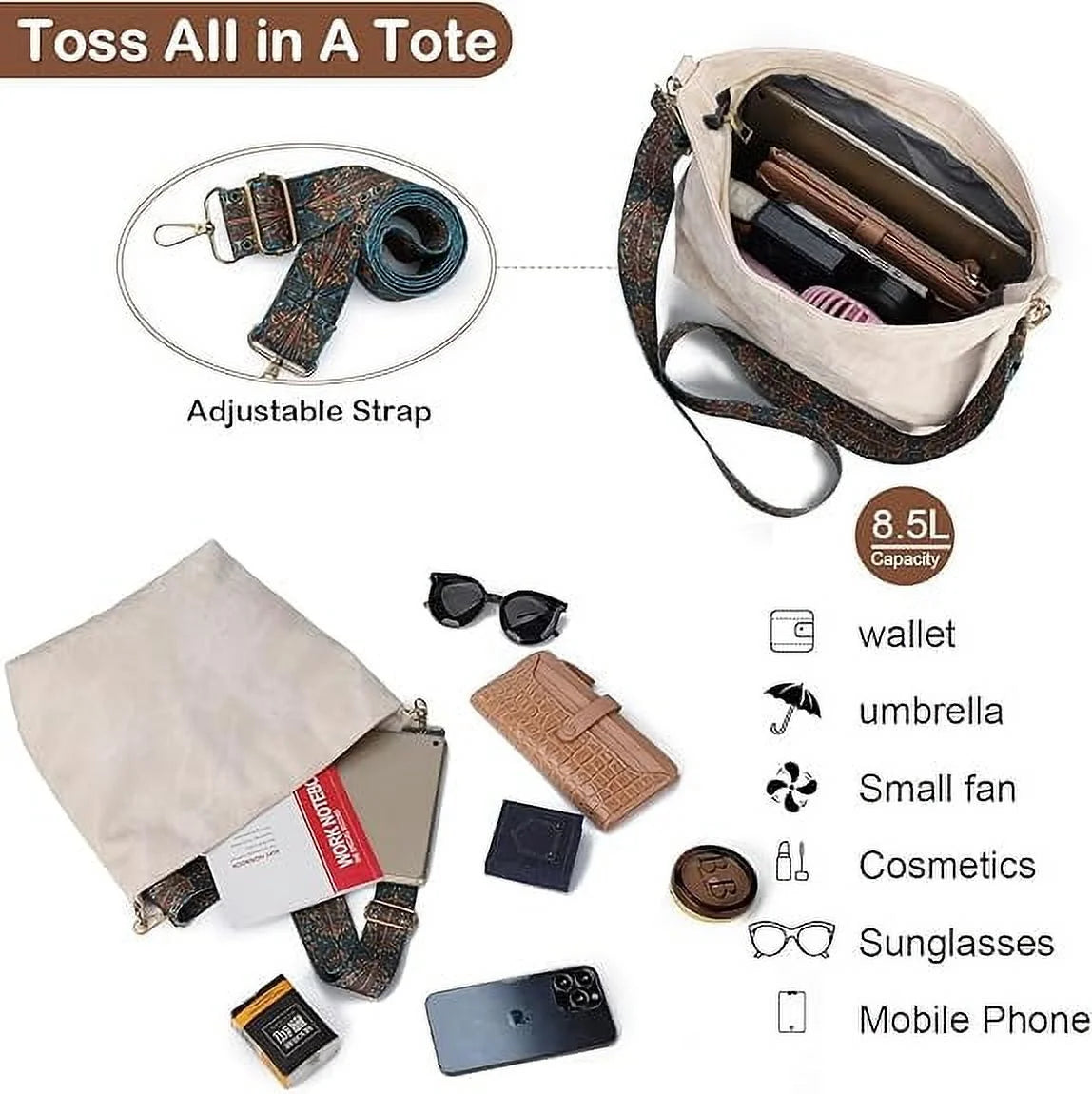 Luxama Hobo Crossbody Bag