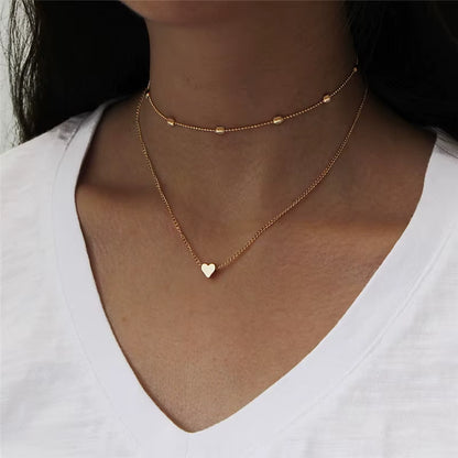 Luxama Round Charm Layered Necklace