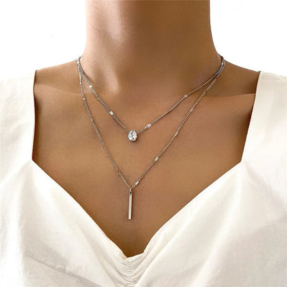 Luxama Round Charm Layered Necklace