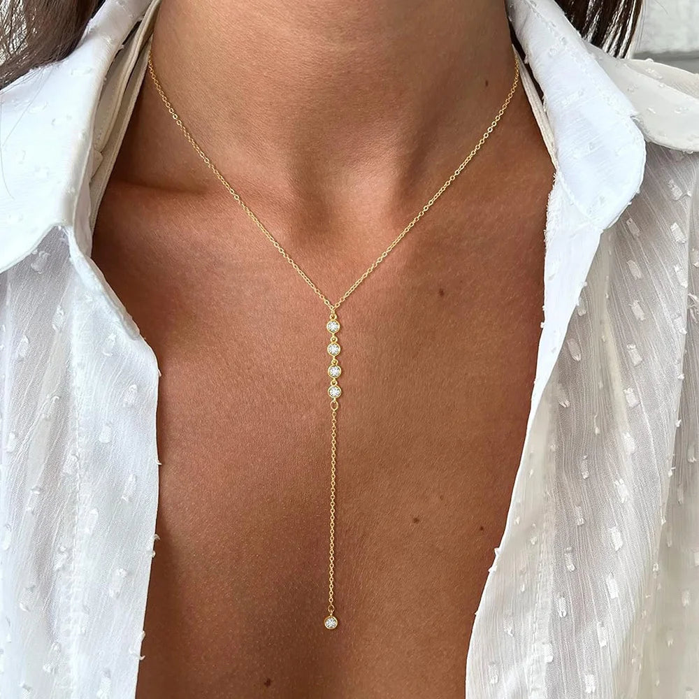 Luxama Gold Y-Lariat Necklace
