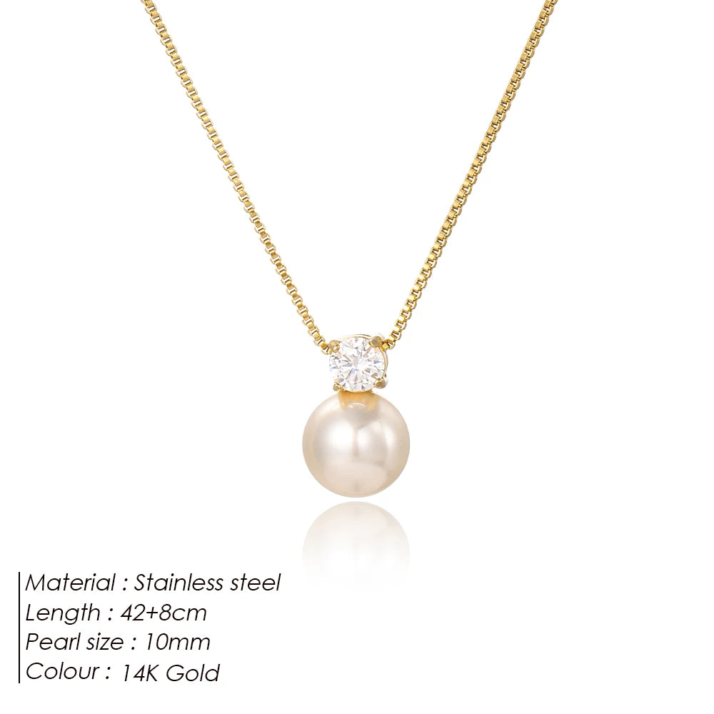 Luxama Pearl Drop Layered Necklace