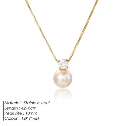 Luxama Pearl Drop Layered Necklace