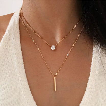 Luxama Round Charm Layered Necklace