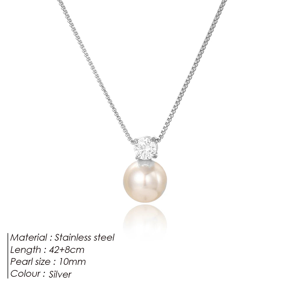 Luxama Pearl Drop Layered Necklace