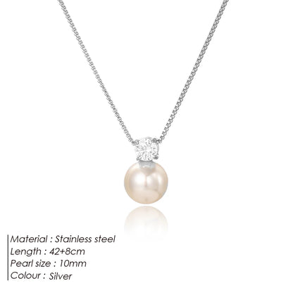 Luxama Pearl Drop Layered Necklace