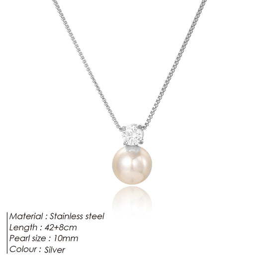 Luxama Pearl Drop Layered Necklace