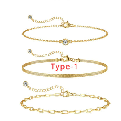 Luxama 3-Piece Gold Bracelet Set