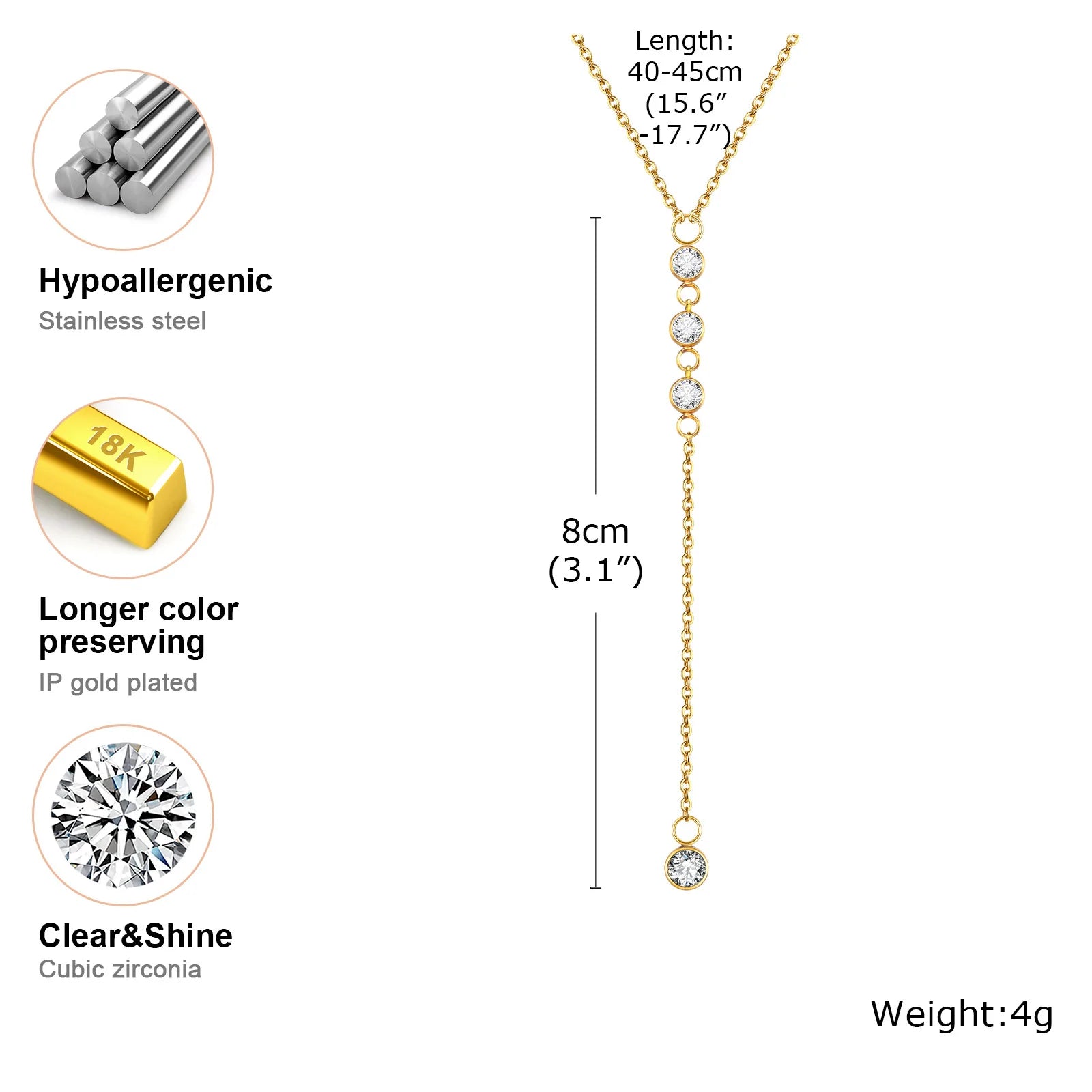 Luxama Gold Y-Lariat Necklace