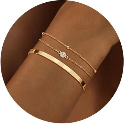 Luxama 3-Piece Gold Bracelet Set