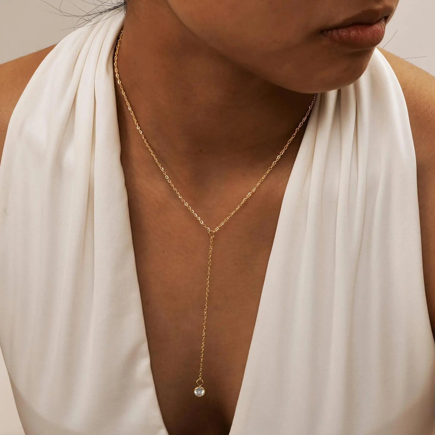 Luxama Gold Y-Lariat Necklace