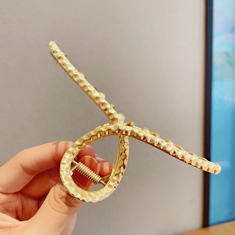 Luxama Geometric Metal Hair Claw Clip