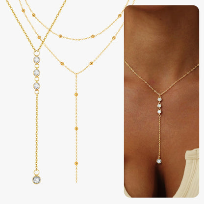 Luxama Gold Y-Lariat Necklace