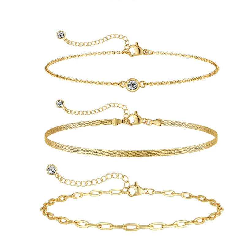 Luxama 3-Piece Gold Bracelet Set