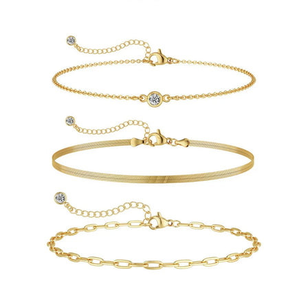 Luxama 3-Piece Gold Bracelet Set